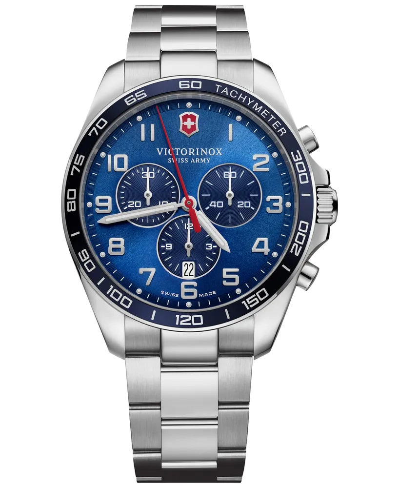 Victorinox Men's Chronograph FieldForce Classic Stainless Steel Bracelet Watch 42mm