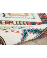 Nourison Home Navajo NAV02 White 3'11" x 6'2" Area Rug