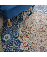 Nourison Home Ankara Global Anr03 Blue Rug