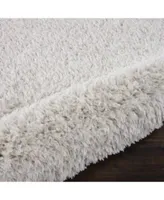 Nourison Home Luxe Shag Lxs01 Silver Rug