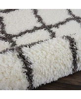 Nourison Home Luxe Shag LXS02 Ivory 8'2" x 10' Area Rug