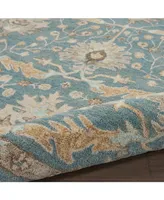 Nourison Home Jazmine JAZ02 Blue 7'9" x 9'9" Area Rug