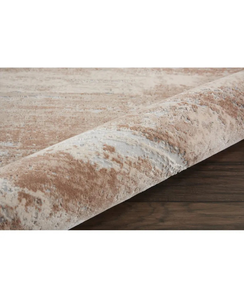 Nourison Home Rustic Textures RUS03 Beige 3'11" x 5'11" Area Rug