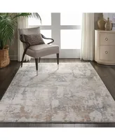 Nourison Home Rustic Textures RUS06 Beige and Gray 3'11" x 5'11" Area Rug