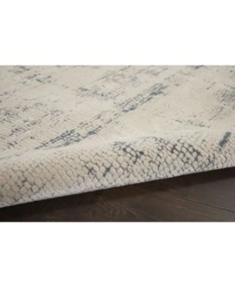 Nourison Home Rustic Textures Rus06 Ivory Blue Rug