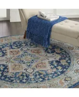 Nourison Home Ankara Global Anr11 Blue Multi Rug