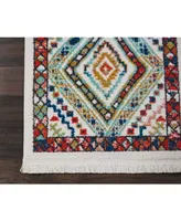 Nourison Home Navajo NAV02 White 2'2" x 7'9" Runner Rug