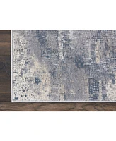 Nourison Home Rustic Textures RUS06 Gray and Beige 3'11" x 5'11" Area Rug