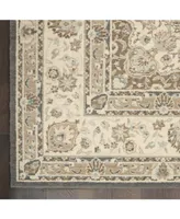 Nourison Home Living Treasures LI15 Gray and Ivory 7'6" x 9'6" Area Rug