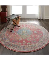 Nourison Home Ankara Global ANR01 Multi 4' Round Rug