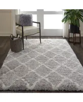 Nourison Home Luxe Shag LXS02 Ivory 4' x 6' Area Rug