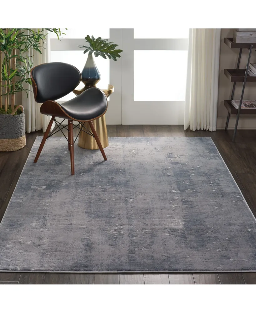 Nourison Home Rustic Textures RUS05 Gray 3'11" x 5'11" Area Rug