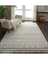 Closeout! Nourison Home Moroccan Shag MRS02 Silver 5'3" x 7'11" Area Rug