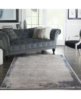 Nourison Home Etchings Etc01 Gray Navy Rug