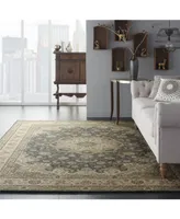 Nourison Home Living Treasures LI15 Gray and Ivory 7'6" x 9'6" Area Rug