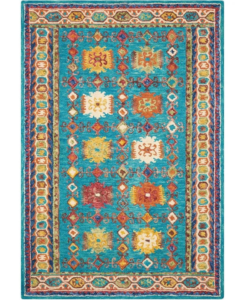 Nourison Home Vivid VIV09 Teal 5' x 7'6" Area Rug