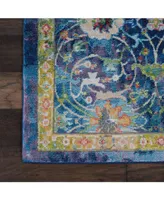 Nourison Home Ankara Global ANR03 Blue 5'3" x 7'6" Area Rug