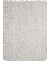 Nourison Home Luxe Shag LXS01 Silver 8'2" x 10' Area Rug