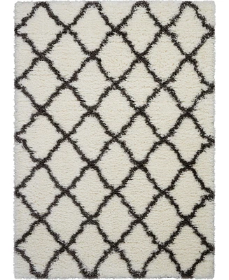 Nourison Home Luxe Shag LXS02 Ivory 8'2" x 10' Area Rug