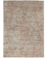 Nourison Home Lucent LCN07 Silver and Red 5'6" x 7'6" Area Rug