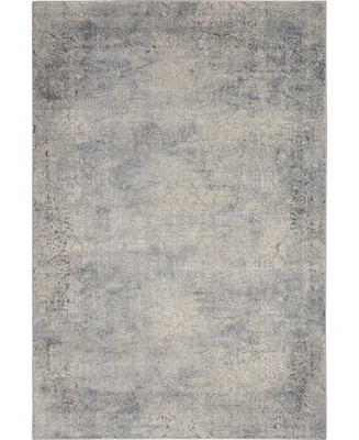 Nourison Home Rustic Textures RUS09 Ivory and Mist 3'11" x 5'11" Area Rug