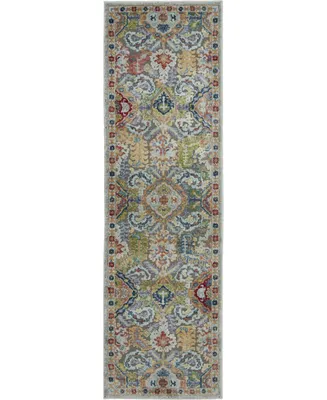 Nourison Home Ankara Global ANR12 Gray and Multi 2' x 6' Runner Rug