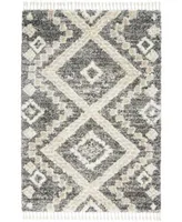 Nourison Home Oslo Shag Osl02 Gray Ivory Rug