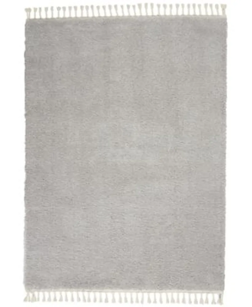 Nourison Home Serenity Shag Srs04 Silver Rug