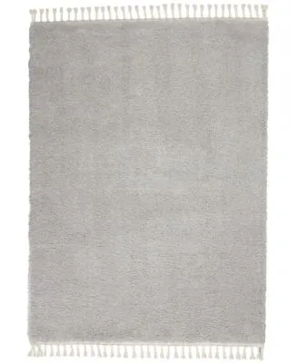 Nourison Home Serenity Shag Srs04 Silver Rug