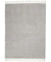 Nourison Home Serenity Shag Srs04 Silver Rug