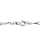 Giani Bernini Sterling Silver Bracelet, 7-1/4" Singapore Small Beaded Chain