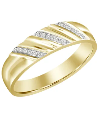 Men's Diamond Accent Band in 10K Yellow Gold