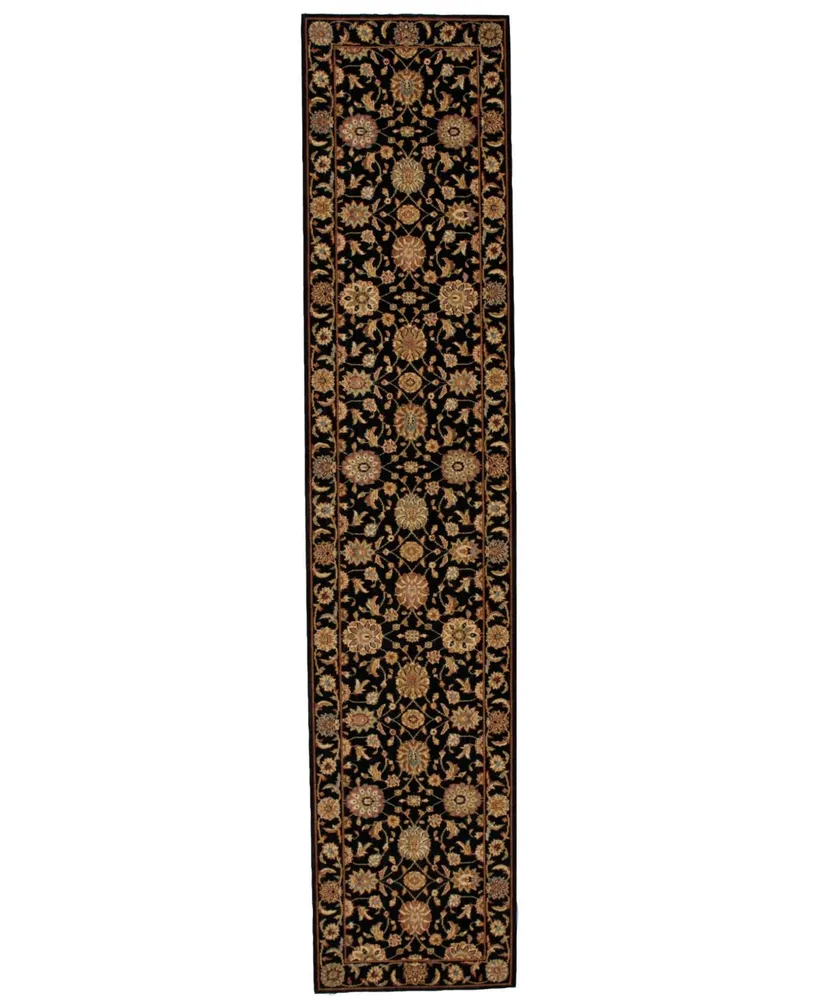 Nourison Home Living Treasures LI05 Black 2'6" x 12' Runner Rug