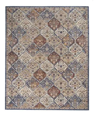 Closeout! Km Home Taza Panel TAZ03 Blue 8'3" x 11'6" Area Rug