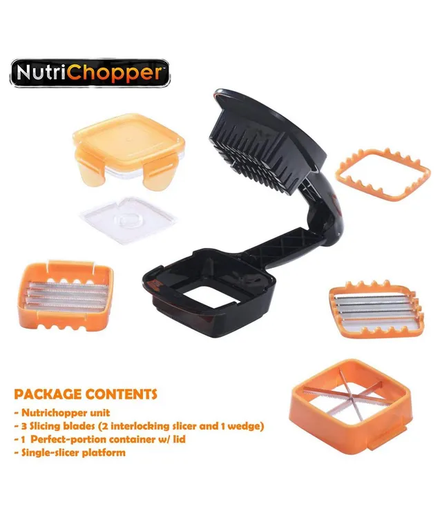 Nutri Chopper 5-in-1 Compact Portable Handheld Kitchen Slicer with Storage  Container