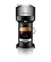 Nespresso Vertuo Next Deluxe Coffee and Espresso Machine by Breville, Dark Chrome with Aeroccino Milk Frother