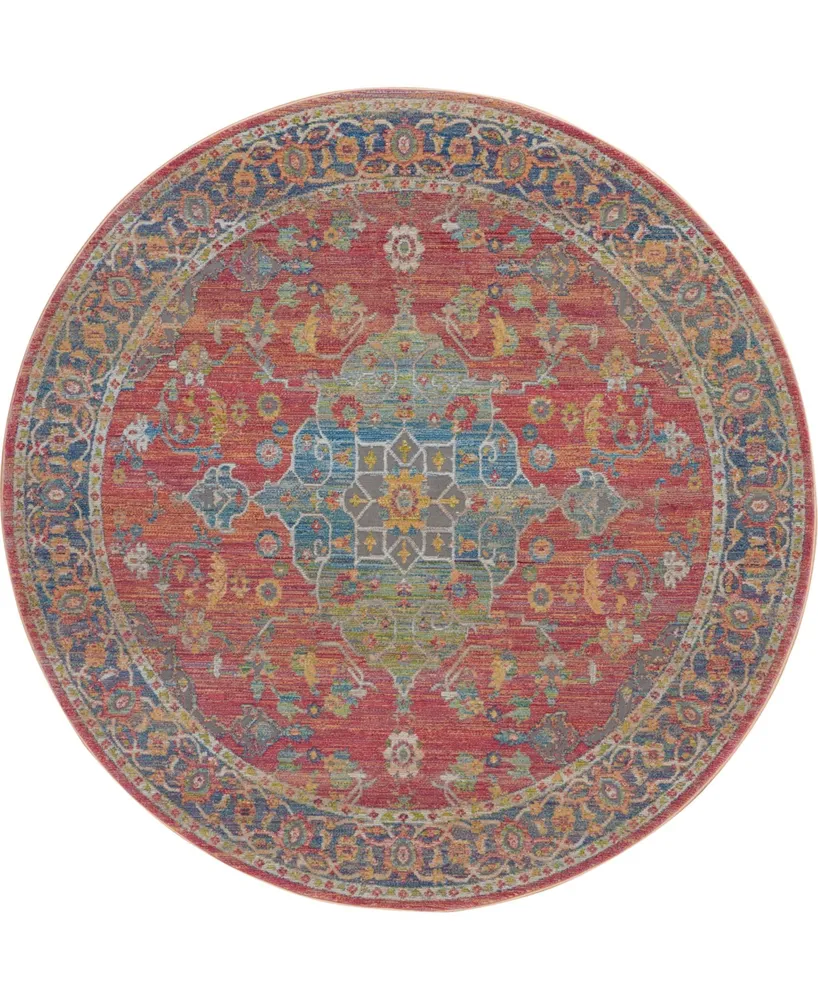 Nourison Home Ankara Global ANR01 Multi 6' Round Rug