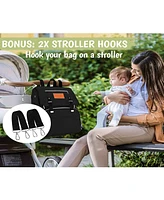 KeaBabies Explorer Diaper Backpack Bag, Large, Waterproof Baby Bags, Multi Functional Backpacks