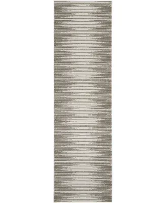 Nourison Home Key Largo KLG01 Silver 2'2" x 7'6" Runner Rug