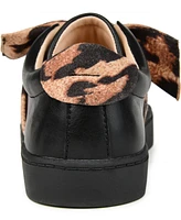 Journee Collection Women's Abrina Bow Detail Slip On Sneakers