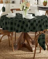 Elrene Farmhouse Living Holiday Buffalo Check Round Tablecloth 70" Round