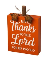 Glitzhome Fall Wooden Pumpkin Table Decor, Pack of 3