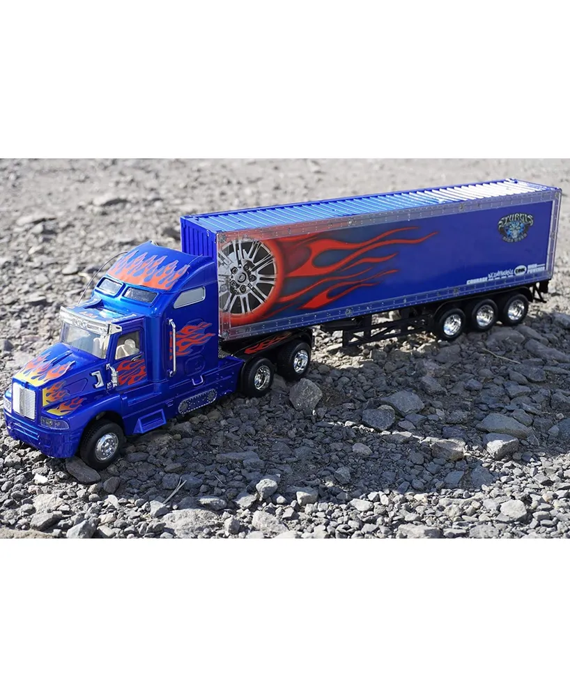 Mag-Genius Extra Large Rc Tractor Trailer with Steering Wheel Remote Toy