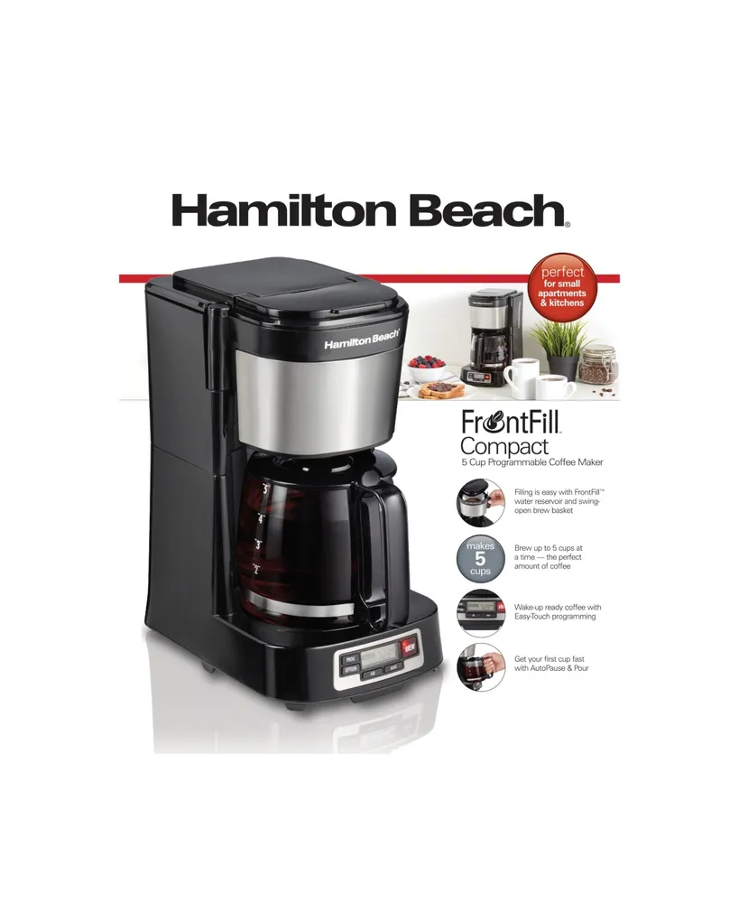 Hamilton Beach 5 Cup Compact Coffee Maker with Programmable Clock