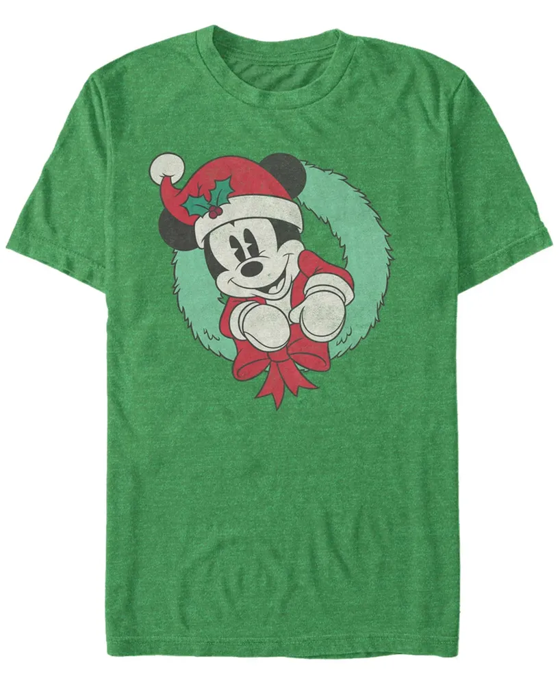 Fifth Sun Men's Mickey Wreath Short Sleeve T-Shirt