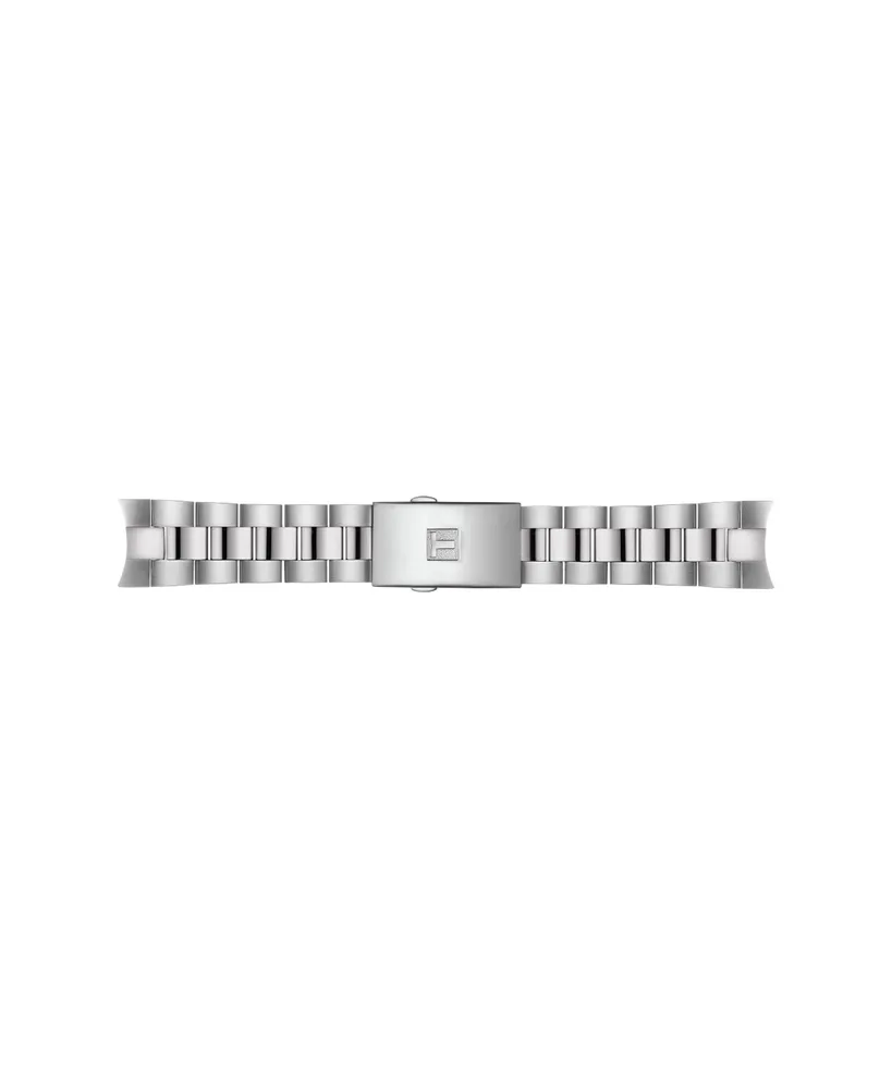 Tissot Women's Swiss Chronograph T-Classic Pr 100 Diamond (1/20 ct. t.w.) Gray Stainless Steel Bracelet Watch 38mm