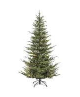 Puleo 4.5" Pre-Lit Natural Fir Artificial Christmas Tree