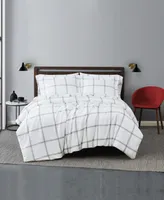 Truly Soft Printed Windowpane Piece Comforter Set