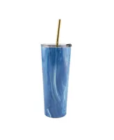 Thirstystone by Cambridge 24 Oz Geode Decal Stainless Steel Tumblers with Straw