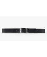 A|X Armani Exchange Ax Bold Buckle Logo Leather Belt